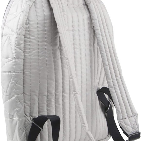 Michael Kors Winnie Large Nylon Backpack 35T0UW4B7C Aluminum Gray NWT $448 - Picture 6 of 12